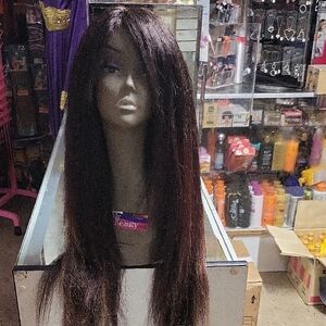 Italian Yaki BRAZILLIAN 28INCH Lace Part WIG WITH Highlights